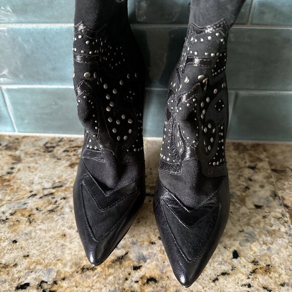 Alice Oliva Boots Platform Stiletto Boot Sexy Studded 5.5 35 Witchy‎ Goth Egirl - Picture 6 of 10